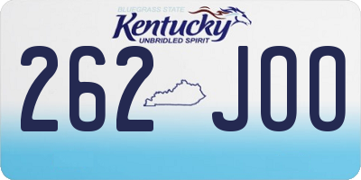 KY license plate 262JOO