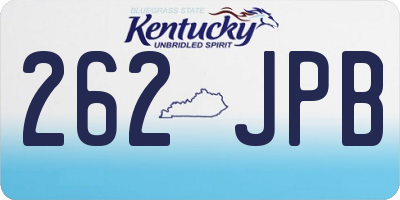 KY license plate 262JPB