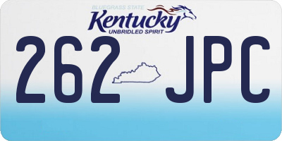 KY license plate 262JPC