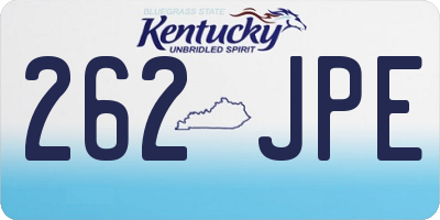 KY license plate 262JPE