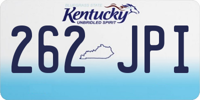 KY license plate 262JPI