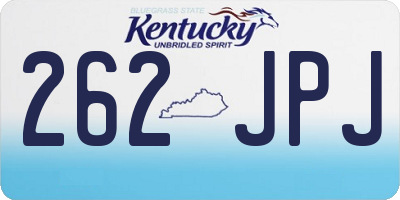 KY license plate 262JPJ