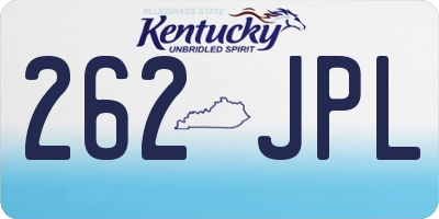 KY license plate 262JPL