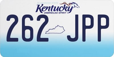 KY license plate 262JPP