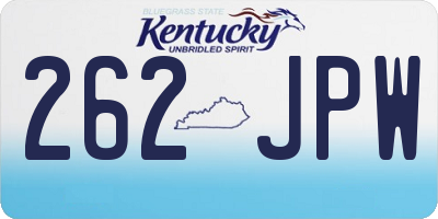KY license plate 262JPW