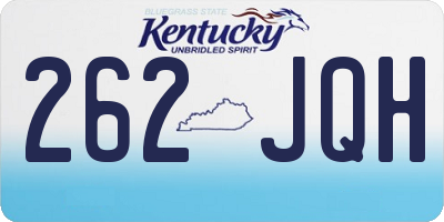 KY license plate 262JQH