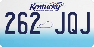 KY license plate 262JQJ