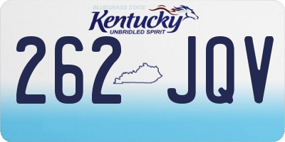KY license plate 262JQV