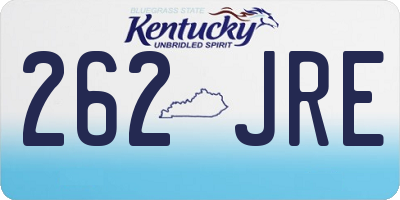KY license plate 262JRE