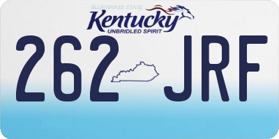 KY license plate 262JRF