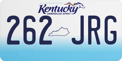 KY license plate 262JRG