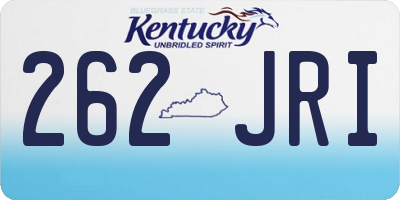KY license plate 262JRI