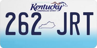 KY license plate 262JRT
