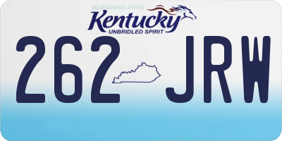 KY license plate 262JRW
