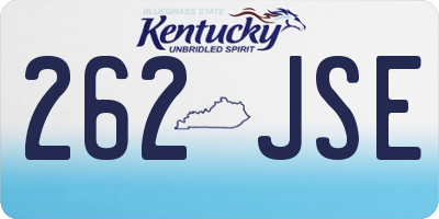 KY license plate 262JSE