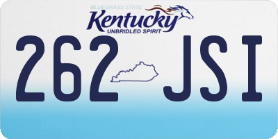 KY license plate 262JSI