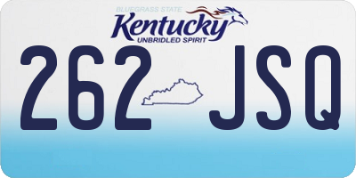 KY license plate 262JSQ