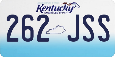 KY license plate 262JSS