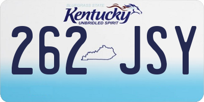 KY license plate 262JSY
