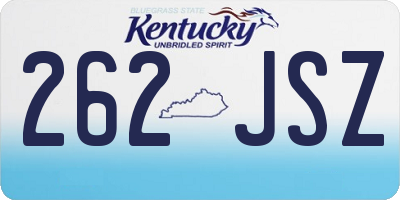 KY license plate 262JSZ