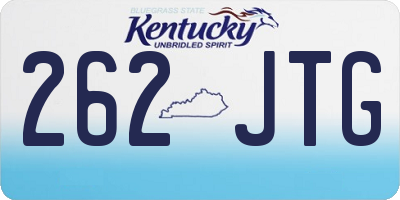 KY license plate 262JTG
