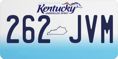 KY license plate 262JVM