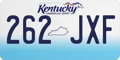 KY license plate 262JXF