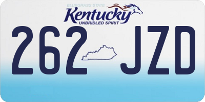 KY license plate 262JZD