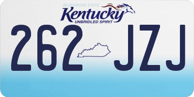 KY license plate 262JZJ