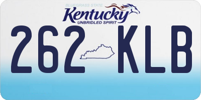 KY license plate 262KLB