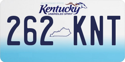 KY license plate 262KNT