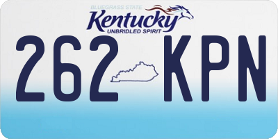 KY license plate 262KPN