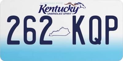 KY license plate 262KQP