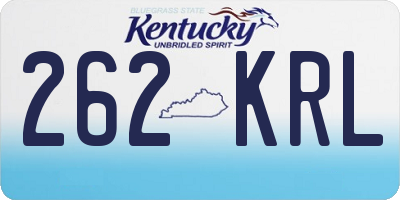 KY license plate 262KRL