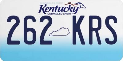 KY license plate 262KRS