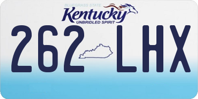 KY license plate 262LHX