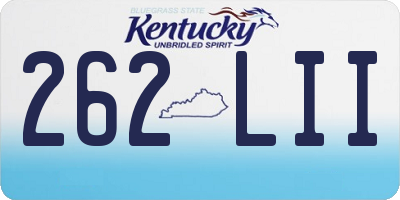 KY license plate 262LII