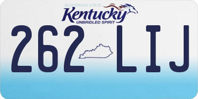 KY license plate 262LIJ