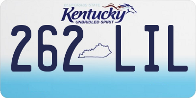 KY license plate 262LIL