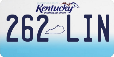 KY license plate 262LIN