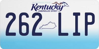 KY license plate 262LIP