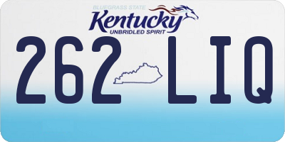 KY license plate 262LIQ