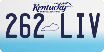 KY license plate 262LIV