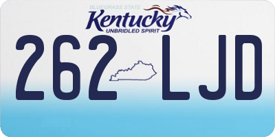 KY license plate 262LJD