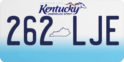 KY license plate 262LJE