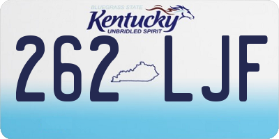 KY license plate 262LJF