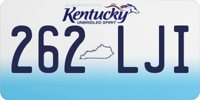 KY license plate 262LJI