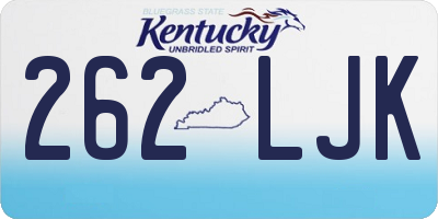 KY license plate 262LJK
