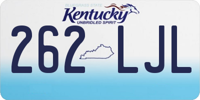 KY license plate 262LJL