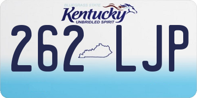 KY license plate 262LJP